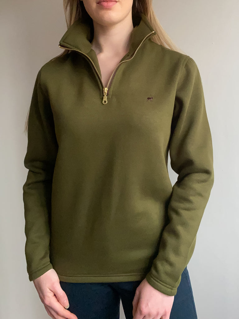 Olive green outlet quarter zip